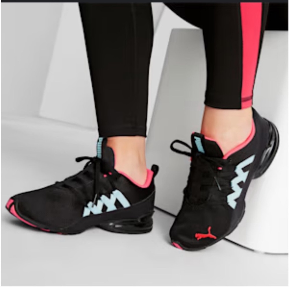 Puma Riaze Prowl Puma Black/Pink Running Sneakers 190305-10 Women's Size 10